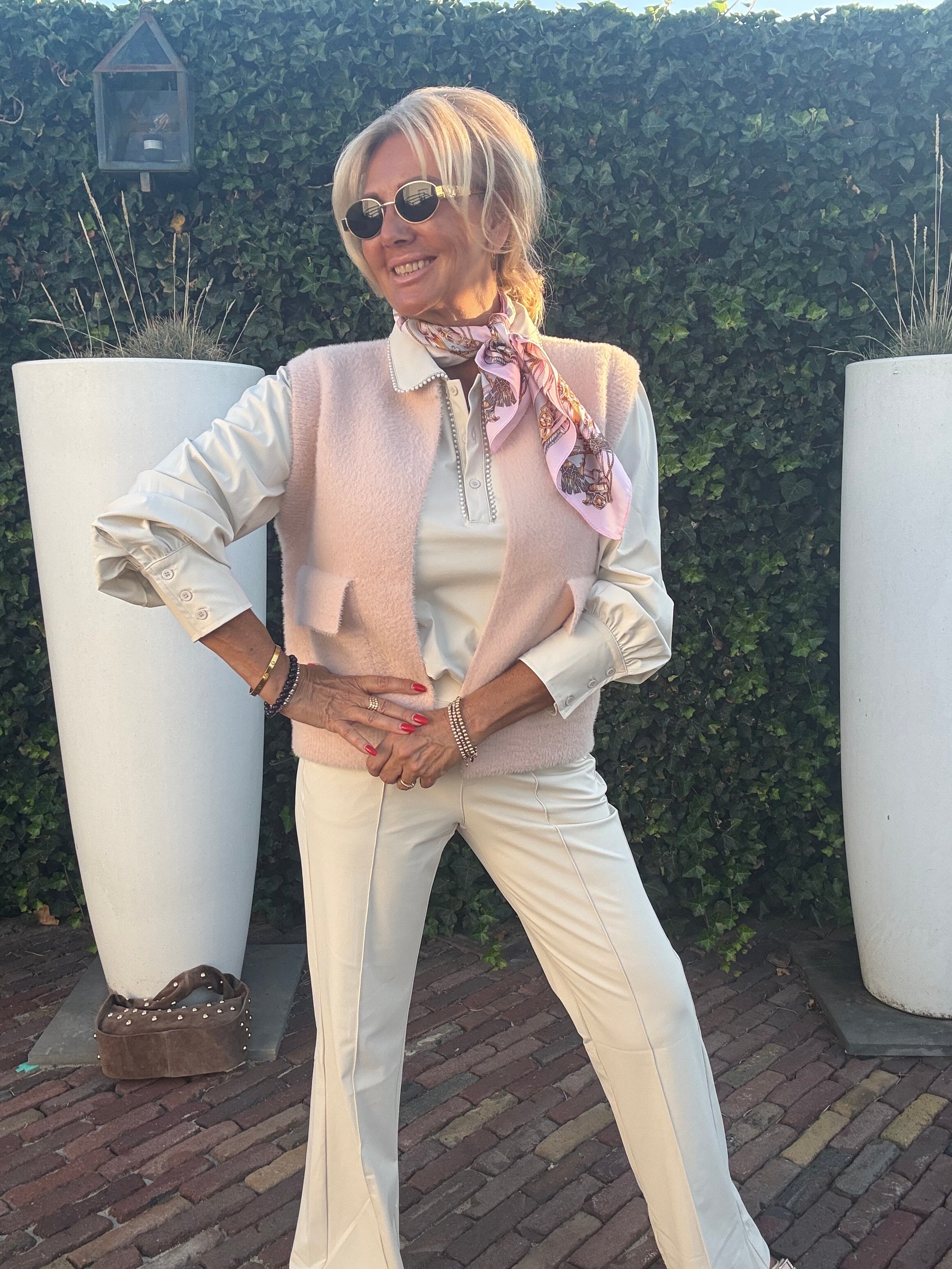 Triple Nine Gilet TR9001 Fluffy Poeder Rose